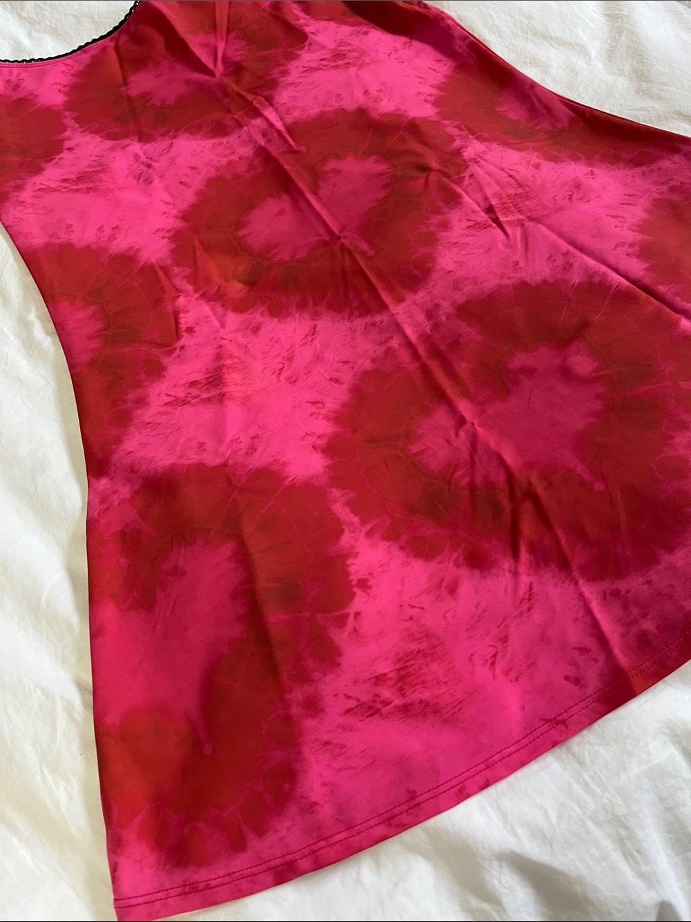 Omighty pink red heart tie dye midi skirt - Picture 2 of 6